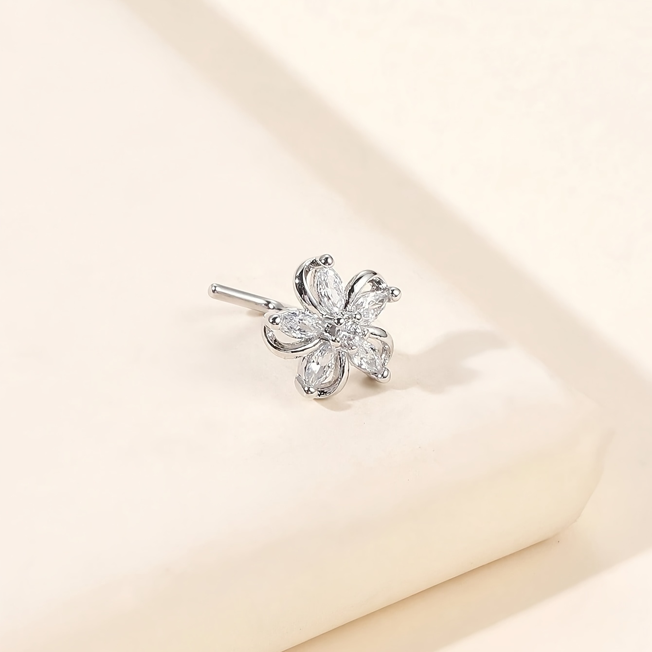 Golden Flower Nose Stud for Daily Wear